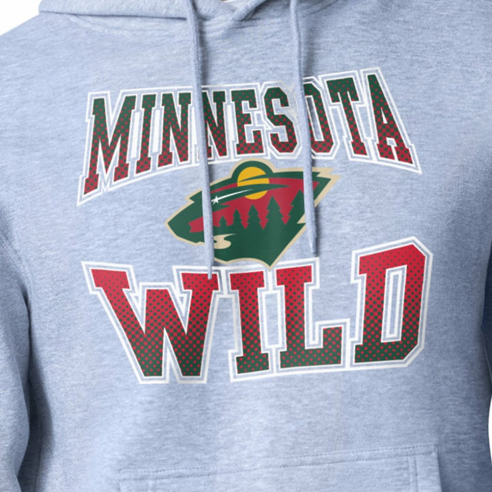 NHL Gray Minnesota Wild Starter Comic Style Team Graphic Hoodie