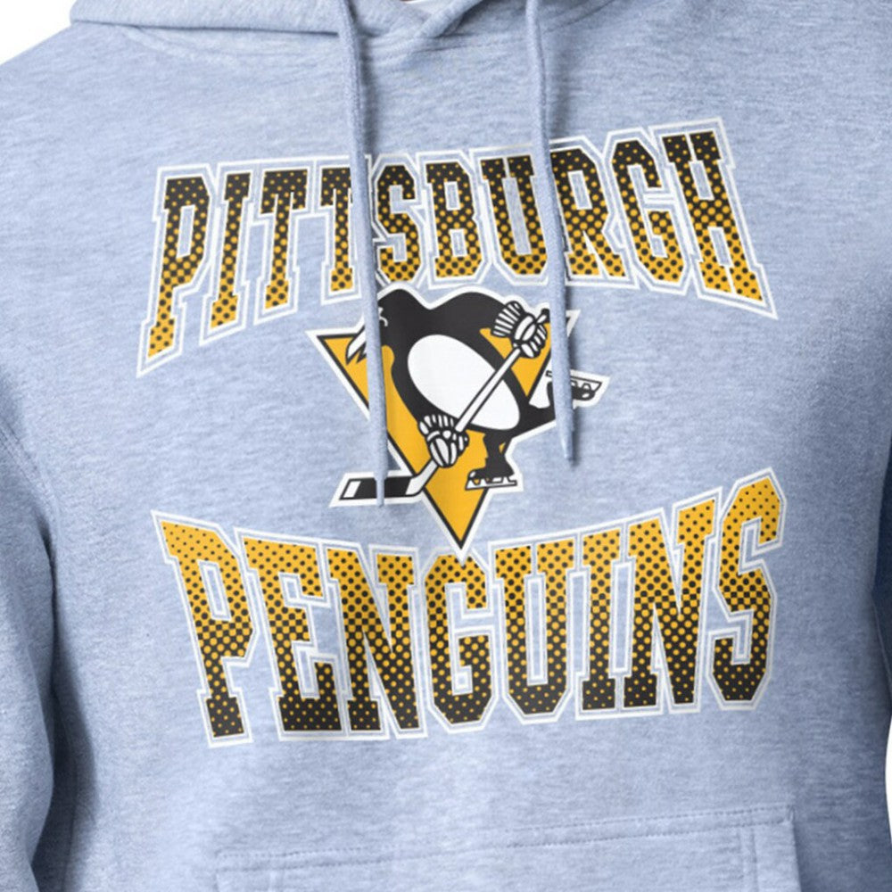 NHL Gray Pittsburgh Penguins Starter Comic Style Team Graphic Hoodie
