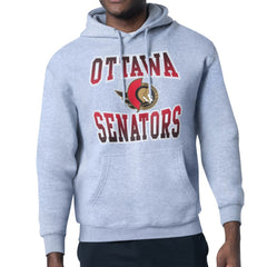 NHL Gray Ottawa Senators Starter Comic Style Team Graphic Hoodie