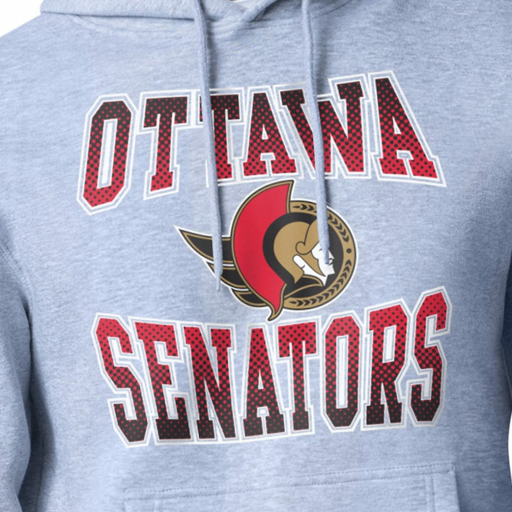 NHL Gray Ottawa Senators Starter Comic Style Team Graphic Hoodie