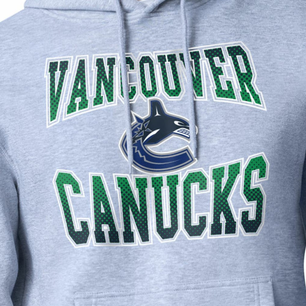 NHL Gray Vancouver Canucks Starter Comic Style Team Graphic Hoodie