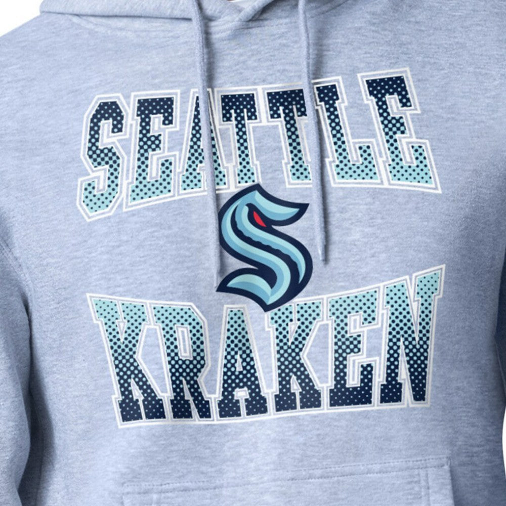 NHL Gray Seattle Kraken Starter Comic Style Team Graphic Hoodie