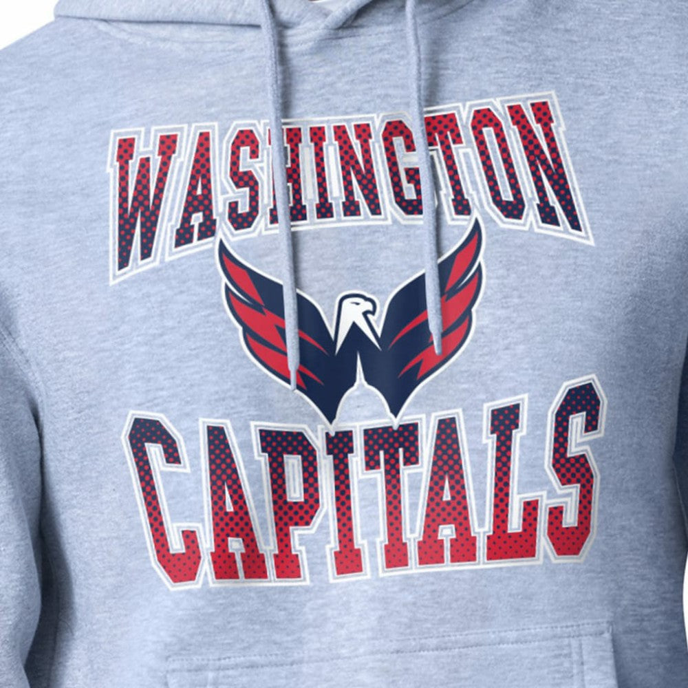 NHL Gray Washington Capitals Starter Comic Style Team Graphic Hoodie