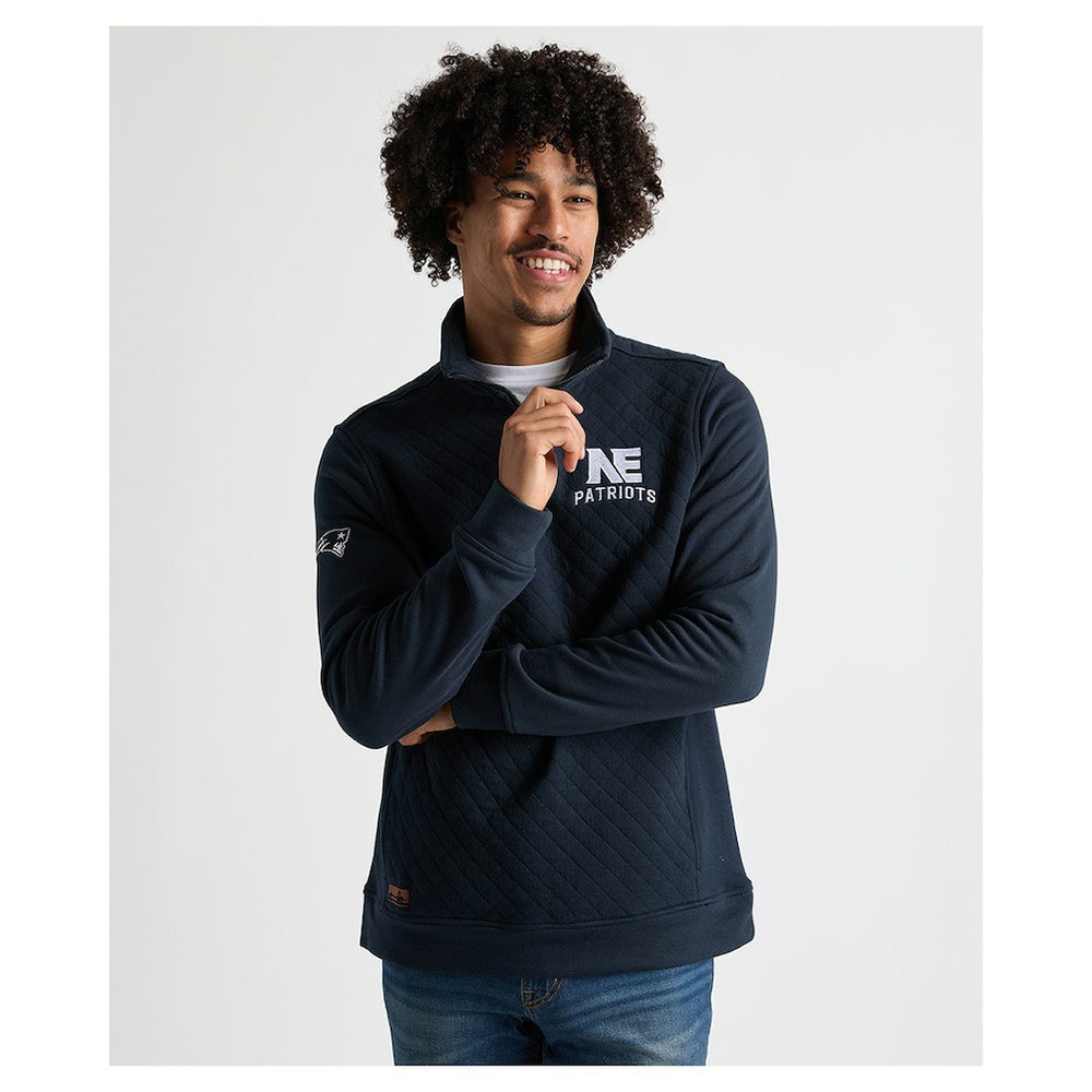 Charles River x  Franconia Quilted Quarter-Zip Sweatshirt - New England Patriots