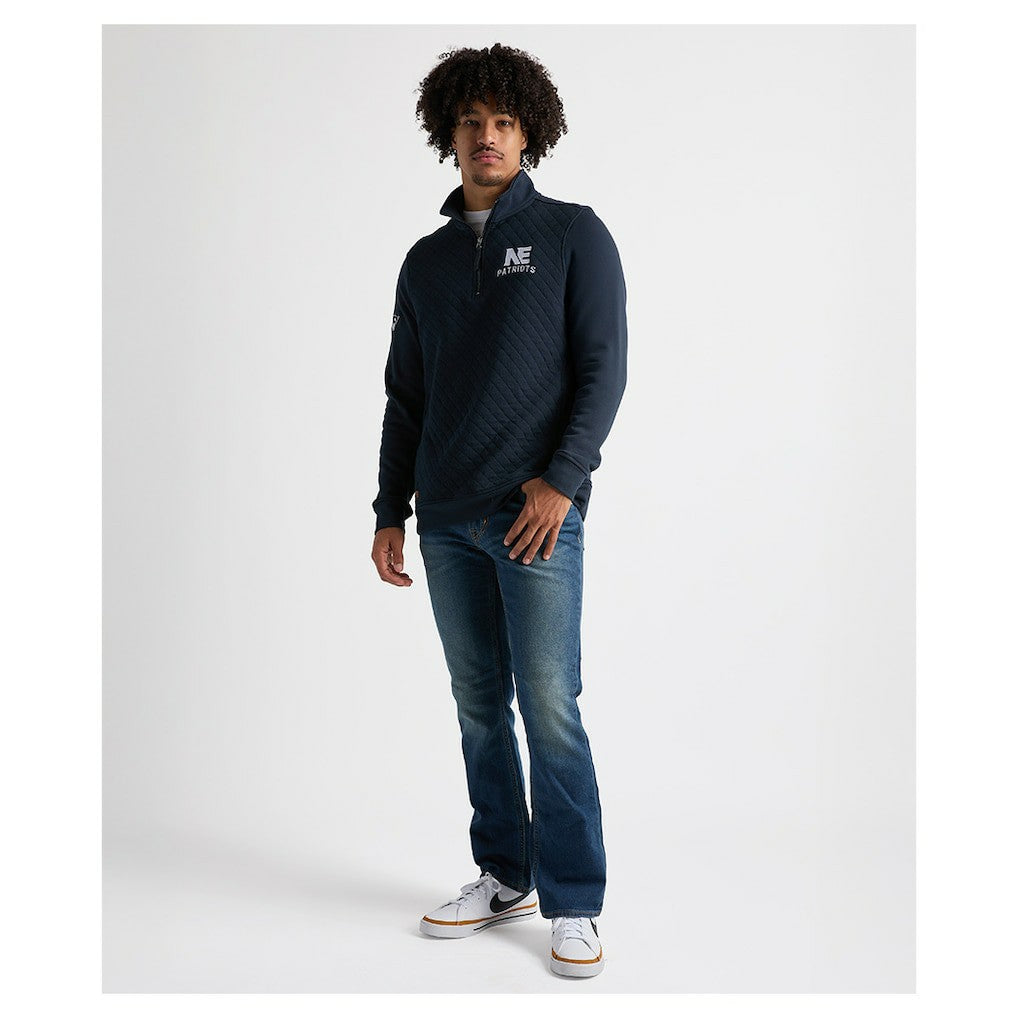 Charles River x  Franconia Quilted Quarter-Zip Sweatshirt - New England Patriots