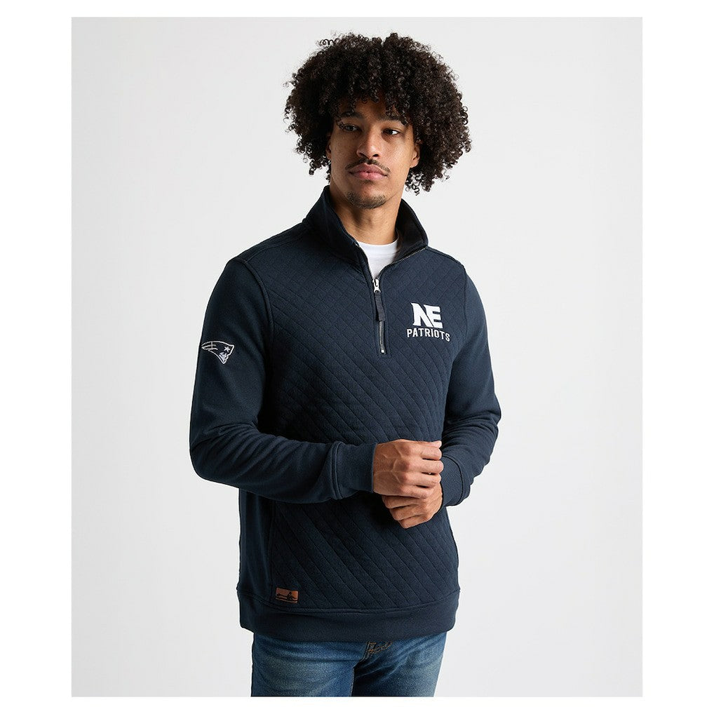 Charles River x  Franconia Quilted Quarter-Zip Sweatshirt - New England Patriots