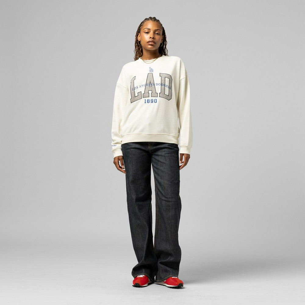 MLB Los Angeles Dodgers Mitchell & Ness Women's Premium Crewneck Sweatshirt