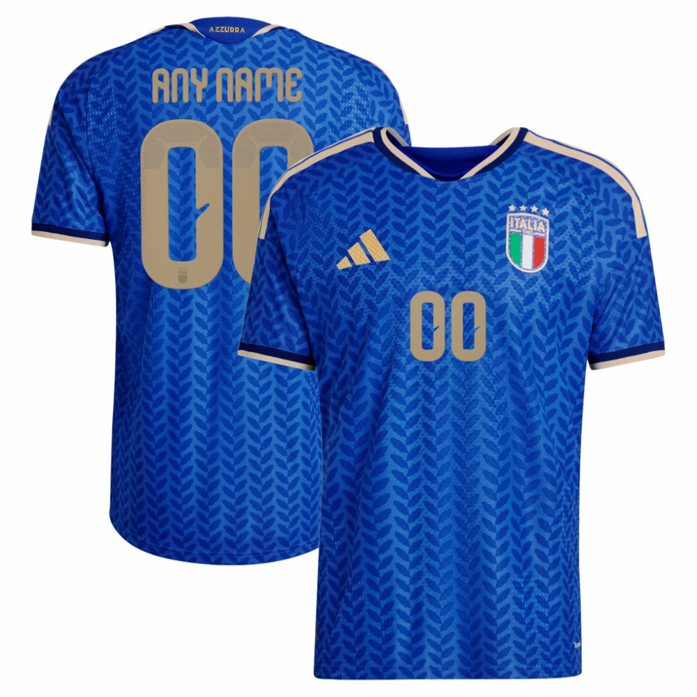 Italy National Team FIFA x World Cup 2026 Home On Field Custom Jersey - Adidas Blue