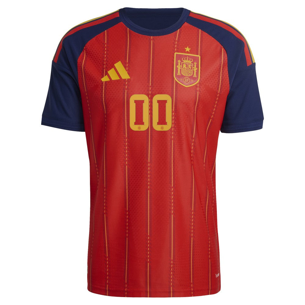 Spain National Team FIFA x World Cup 2026 Home On Field Custom Jersey - Adidas Red