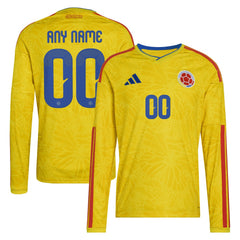 Colombia National Team FIFA x World Cup 2026 Home Replica Long Sleeve Custom Jersey - Adidas Yellow