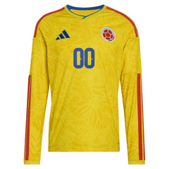 Colombia National Team FIFA x World Cup 2026 Home Replica Long Sleeve Custom Jersey - Adidas Yellow