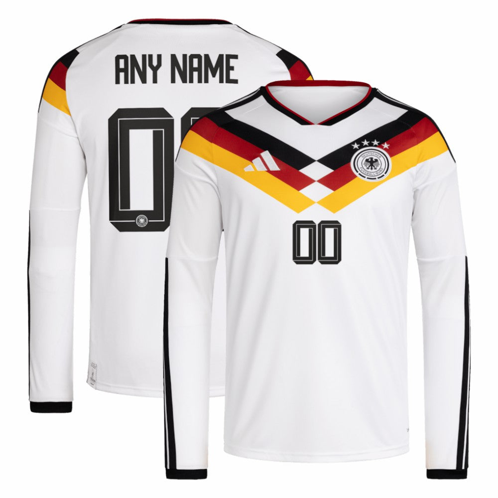 Germany National Team FIFA x World Cup 2026 Home Replica Long Sleeve Custom Jersey - Adidas White