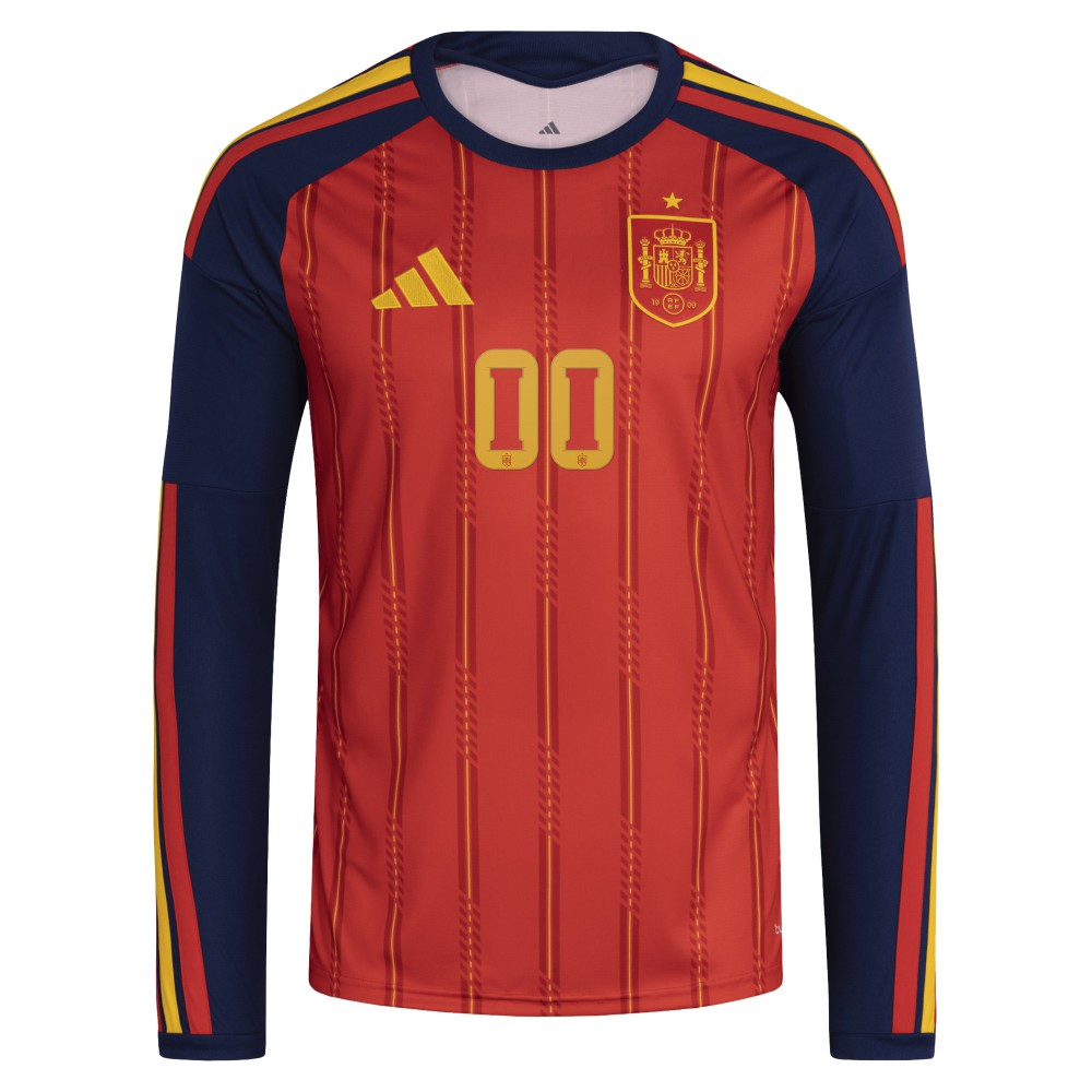 Spain National Team FIFA x World Cup 2026 Home Replica Long Sleeve Custom Jersey - Adidas Red