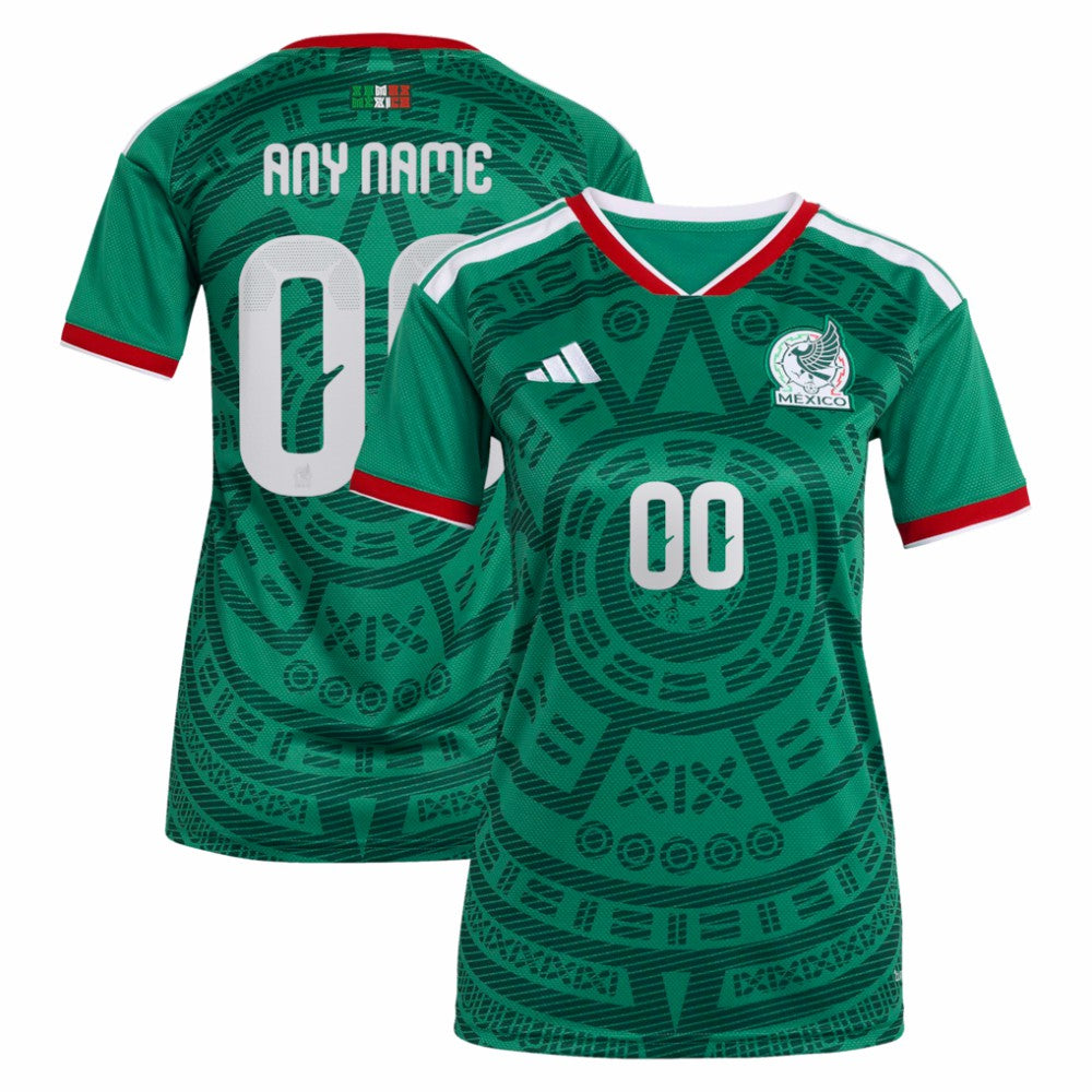 Mexico National Team Women's 2026 Home Replica Custom Jersey - Adidas Green