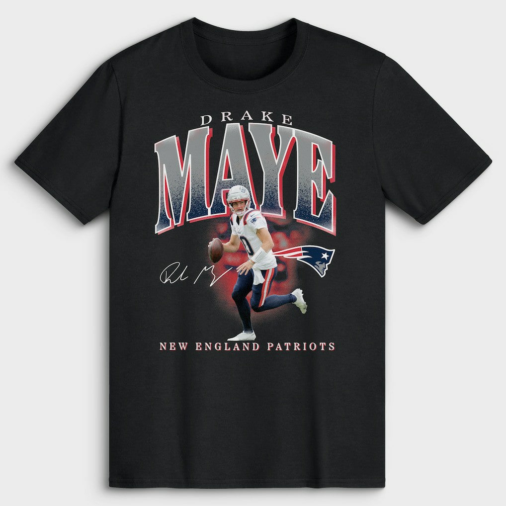 Drake Maye  Player Hype T-Shirt - New England Patriots