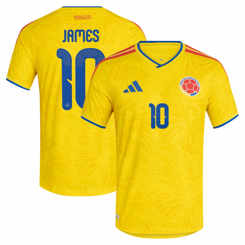 James Rodriguez Colombia National Team 2026 Home Jersey - Adidas Yellow