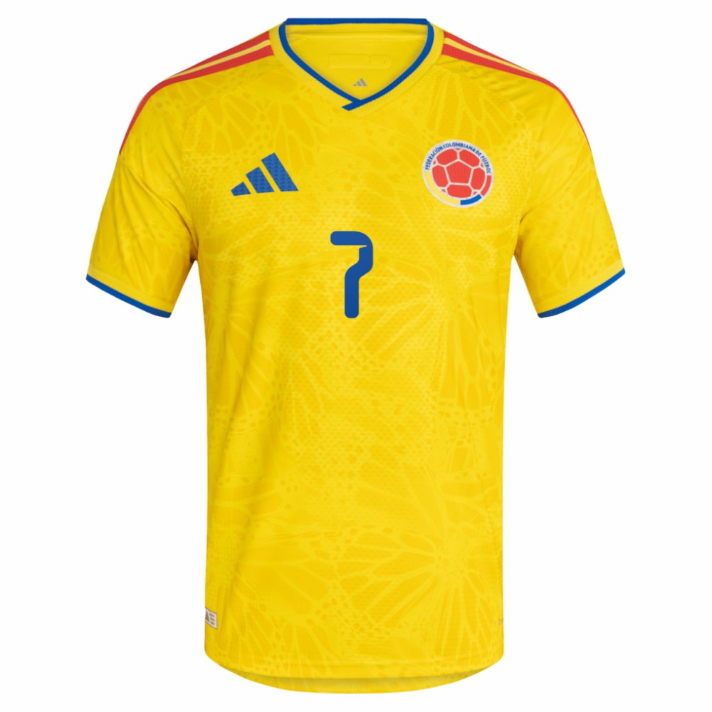 Luis Diaz Colombia National Team 2026 Home Jersey - Adidas Yellow