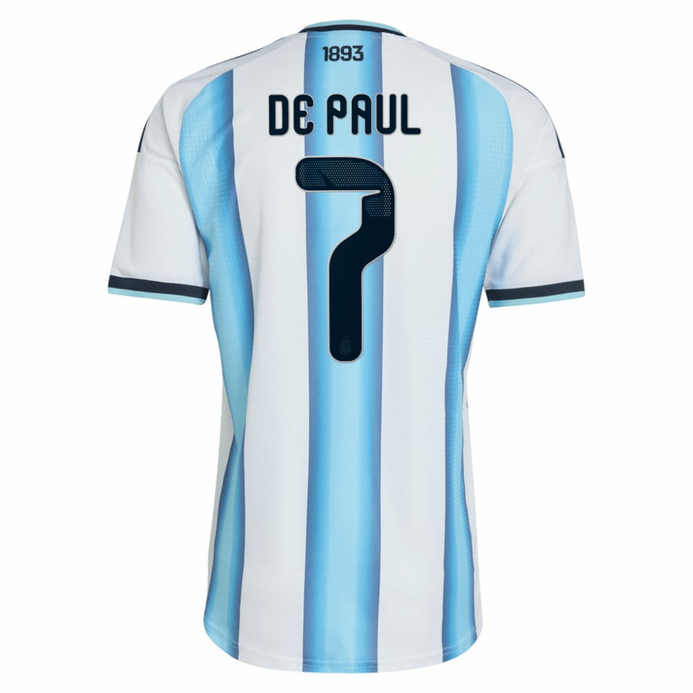 Rodrigo De Paul Argentina National Team 2026 Home Jersey - Adidas White