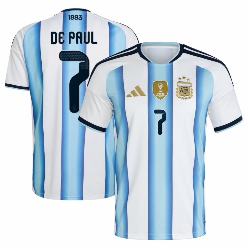 Rodrigo De Paul Argentina National Team 2026 Home Replica Jersey - Adidas White
