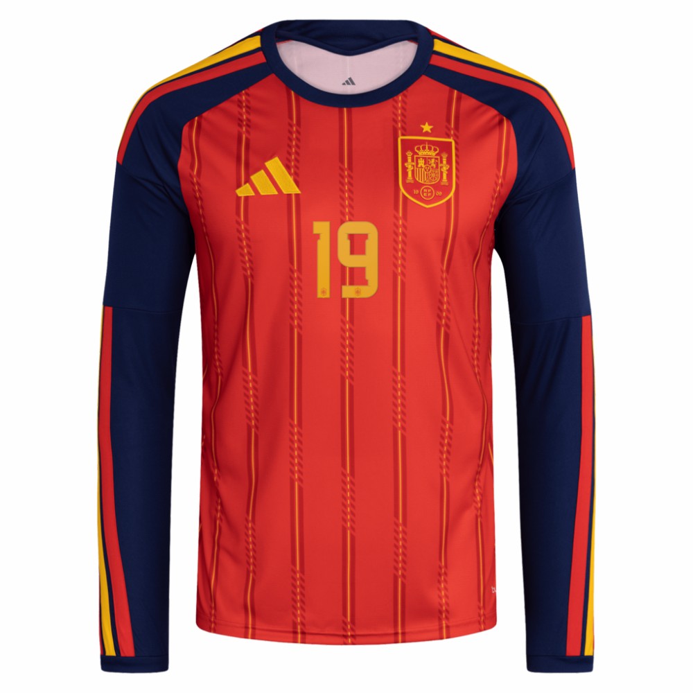 Lamine Yamal Spain National Team 2026 Home Replica Long Sleeve Jersey - Adidas Red