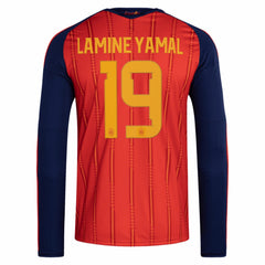 Lamine Yamal Spain National Team 2026 Home Replica Long Sleeve Jersey - Adidas Red
