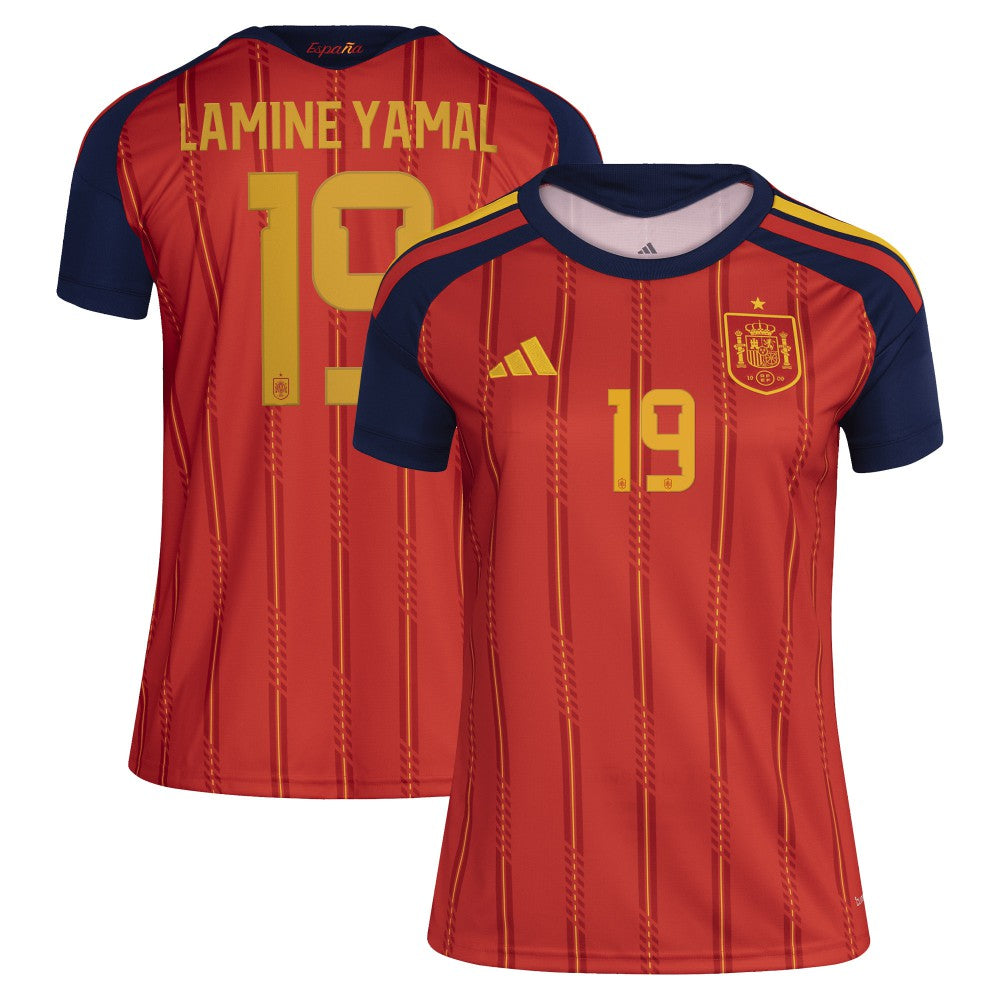 Lamine Yamal Spain National Team Women's 2026 Home Replica Jersey - Adidas Red