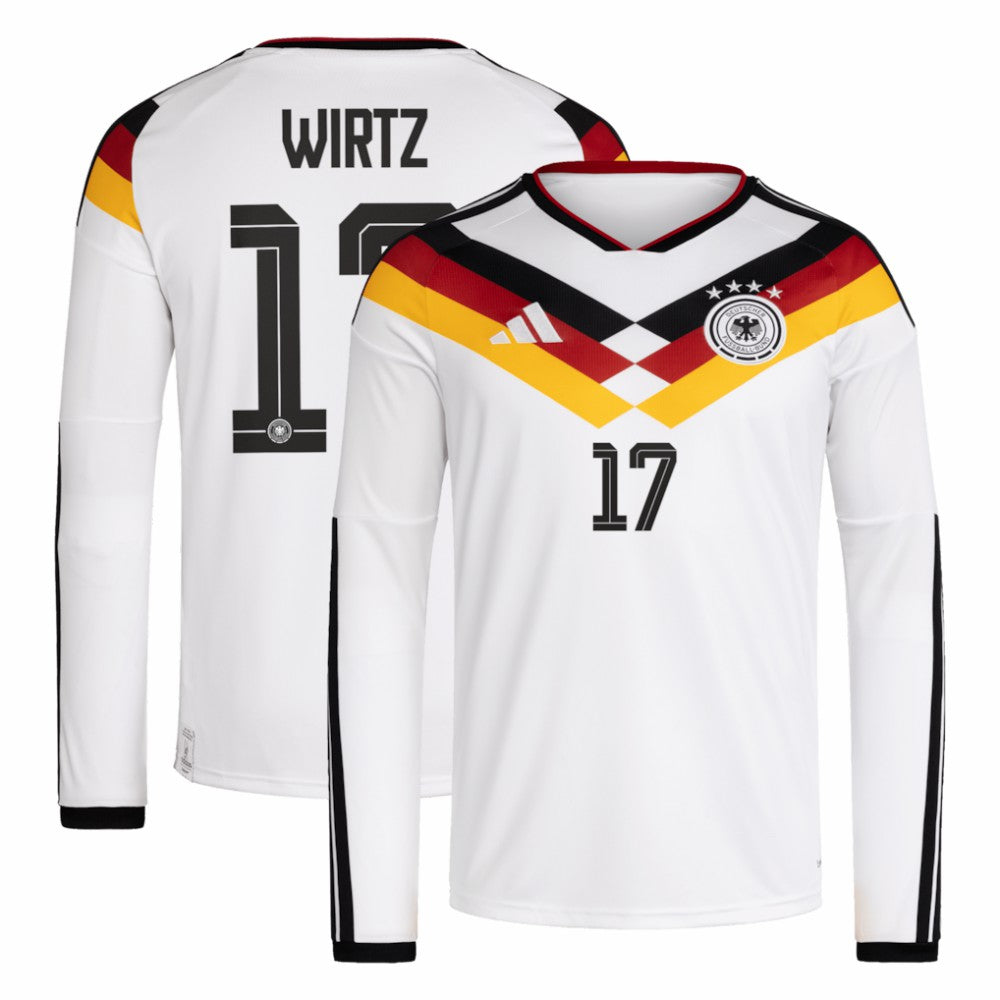 Florian Wirtz Germany National Team 2026 Home Replica Long Sleeve Jersey - Adidas White