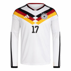 Florian Wirtz Germany National Team 2026 Home Replica Long Sleeve Jersey - Adidas White