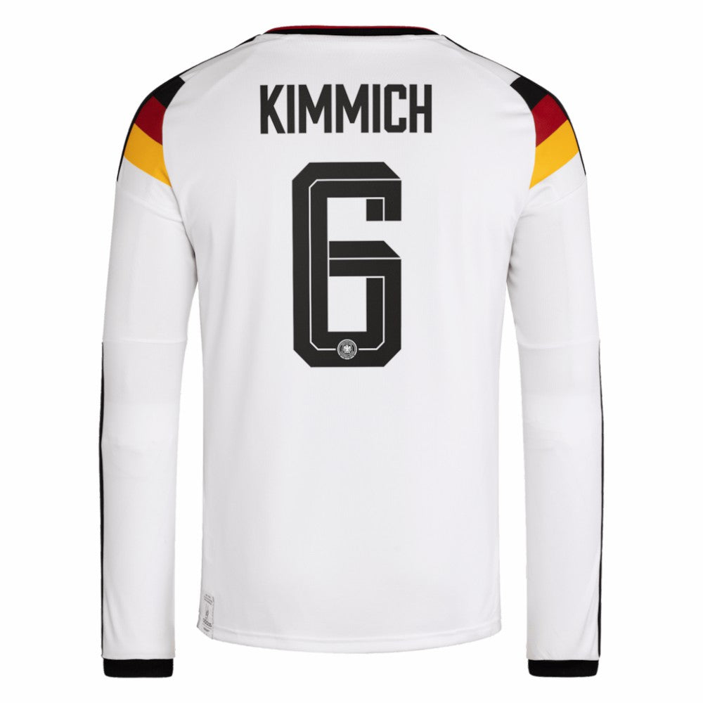 Joshua Kimmich Germany National Team 2026 Home Replica Long Sleeve Jersey - Adidas White