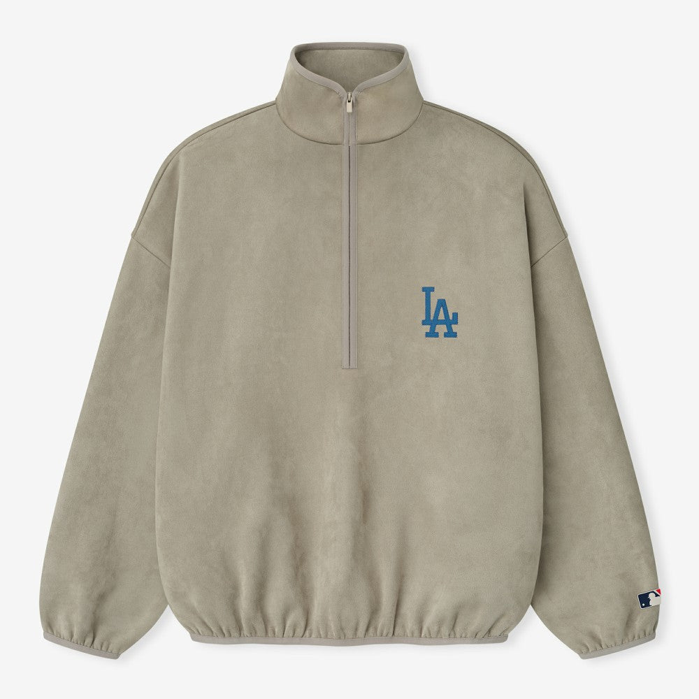 MLB Los Angeles Dodgers Fear of God x MLB Unisex Modern Suede Half-Zip Jacket
