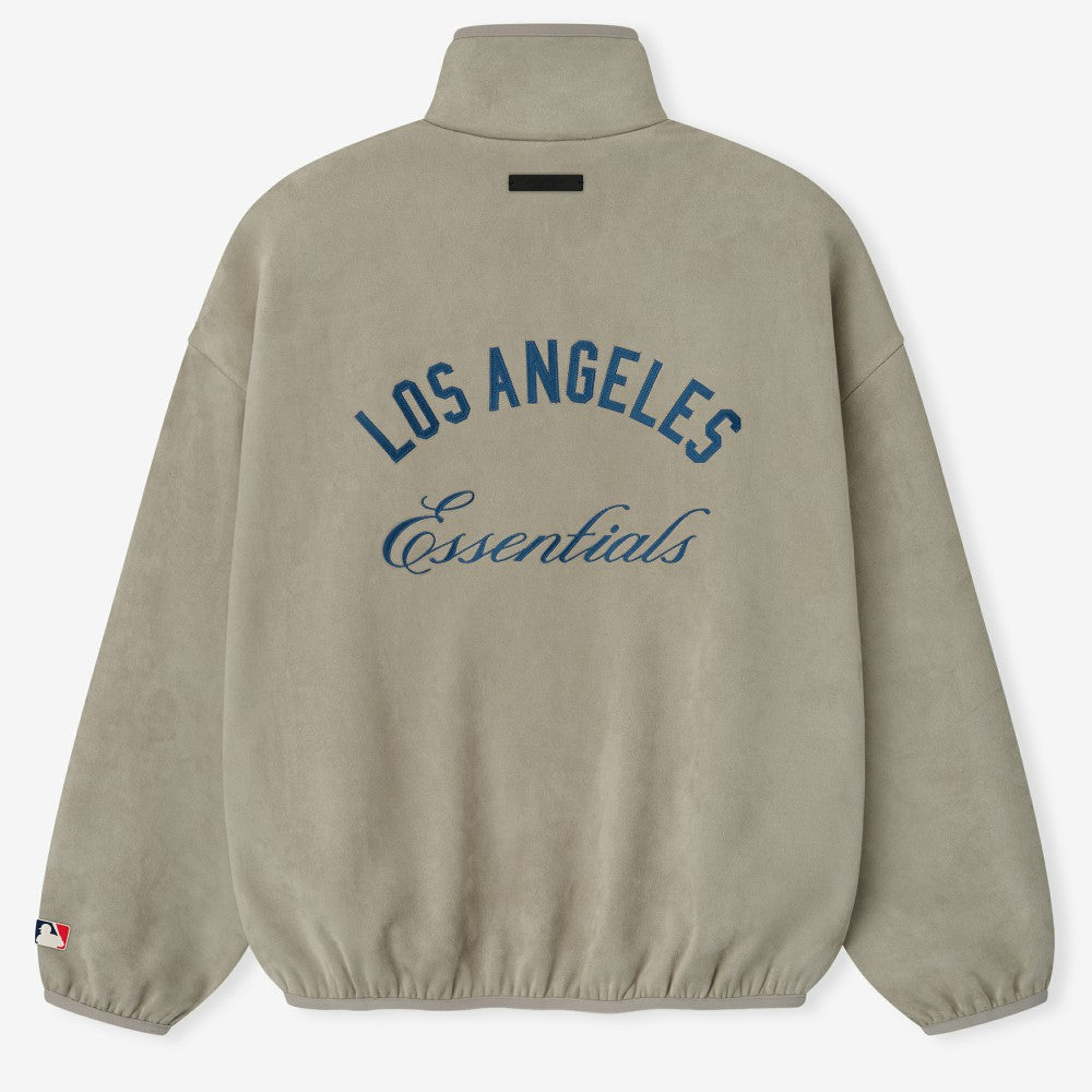 MLB Los Angeles Dodgers Fear of God x MLB Unisex Modern Suede Half-Zip Jacket