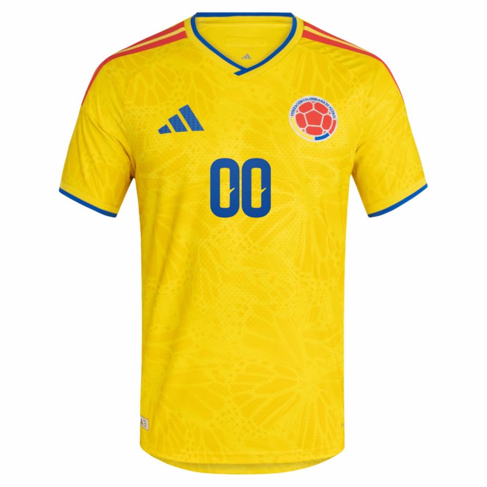 Colombia National Team FIFA x World Cup 2026 Home On Field Custom Jersey - Adidas Yellow