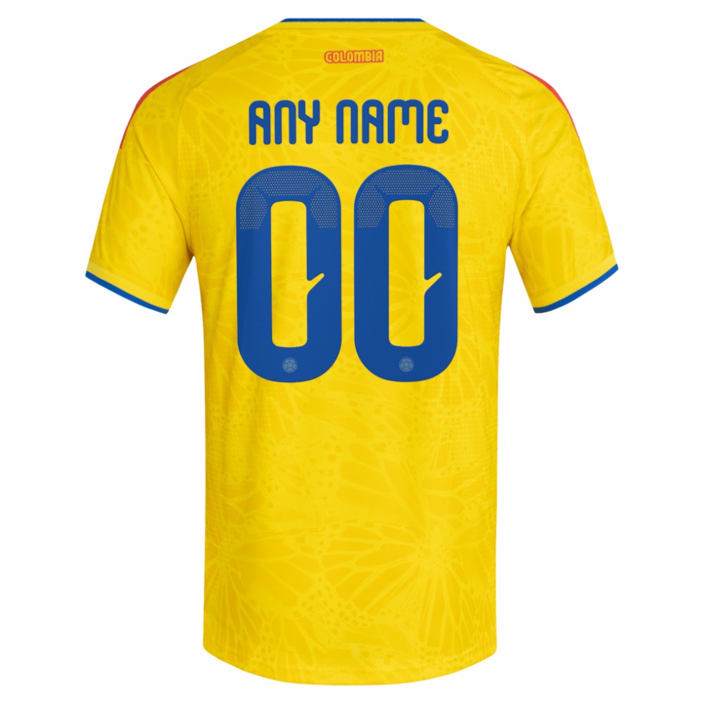 Colombia National Team FIFA x World Cup 2026 Home On Field Custom Jersey - Adidas Yellow