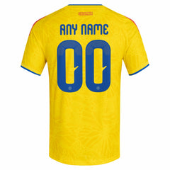Colombia National Team FIFA x World Cup 2026 Home On Field Custom Jersey - Adidas Yellow