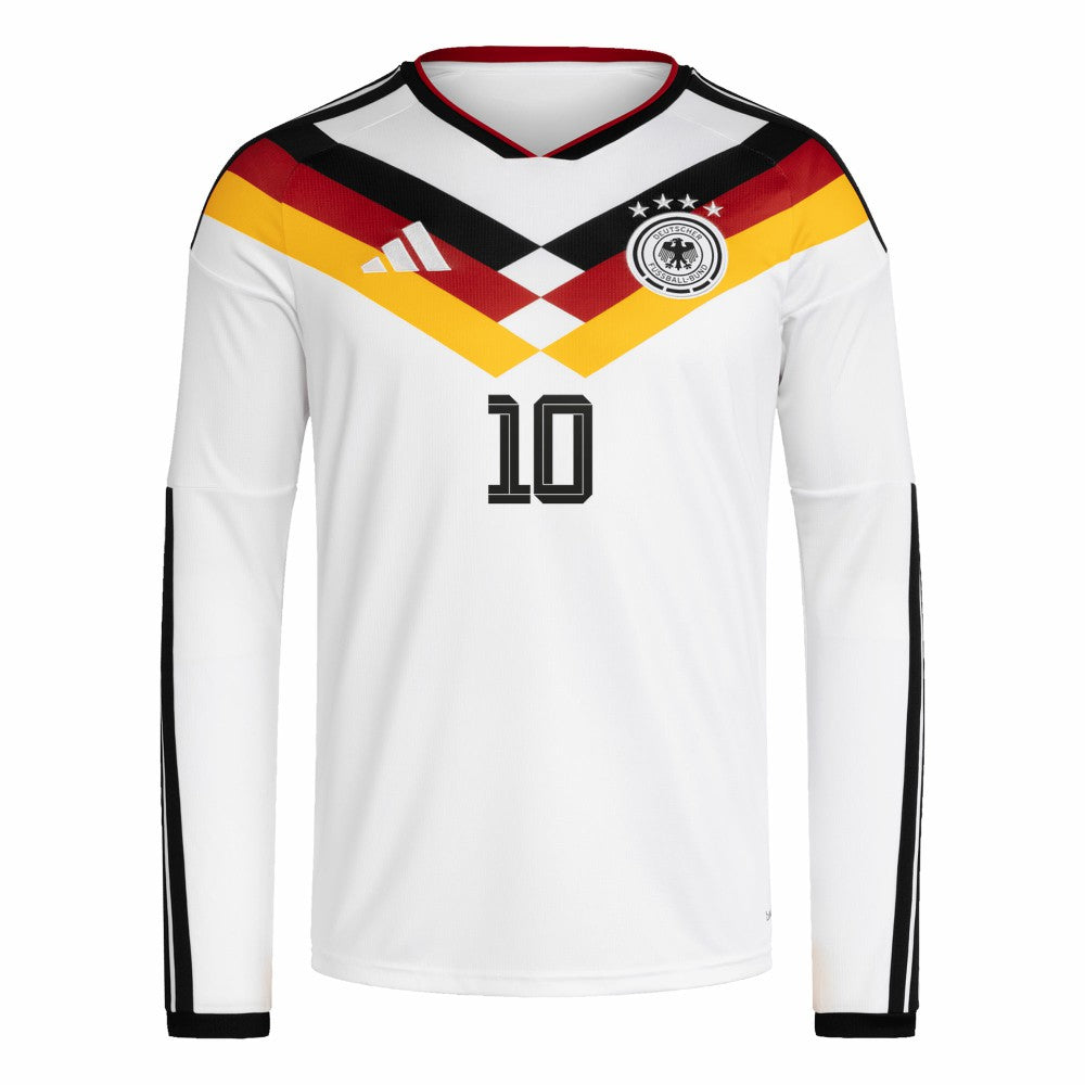 Jamal Musiala Germany National Team 2026 Home Replica Long Sleeve Jersey - Adidas White