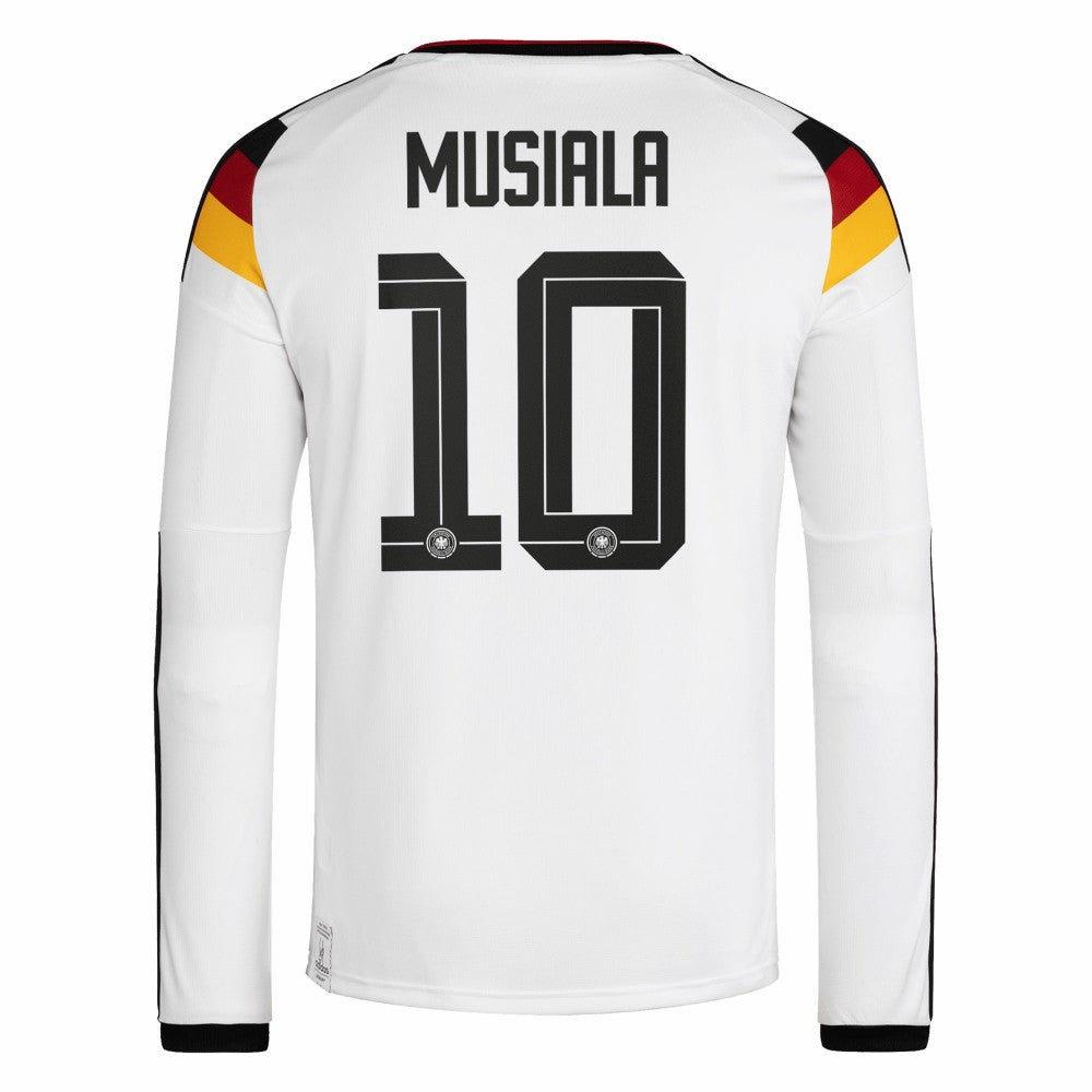 Jamal Musiala Germany National Team 2026 Home Replica Long Sleeve Jersey - Adidas White