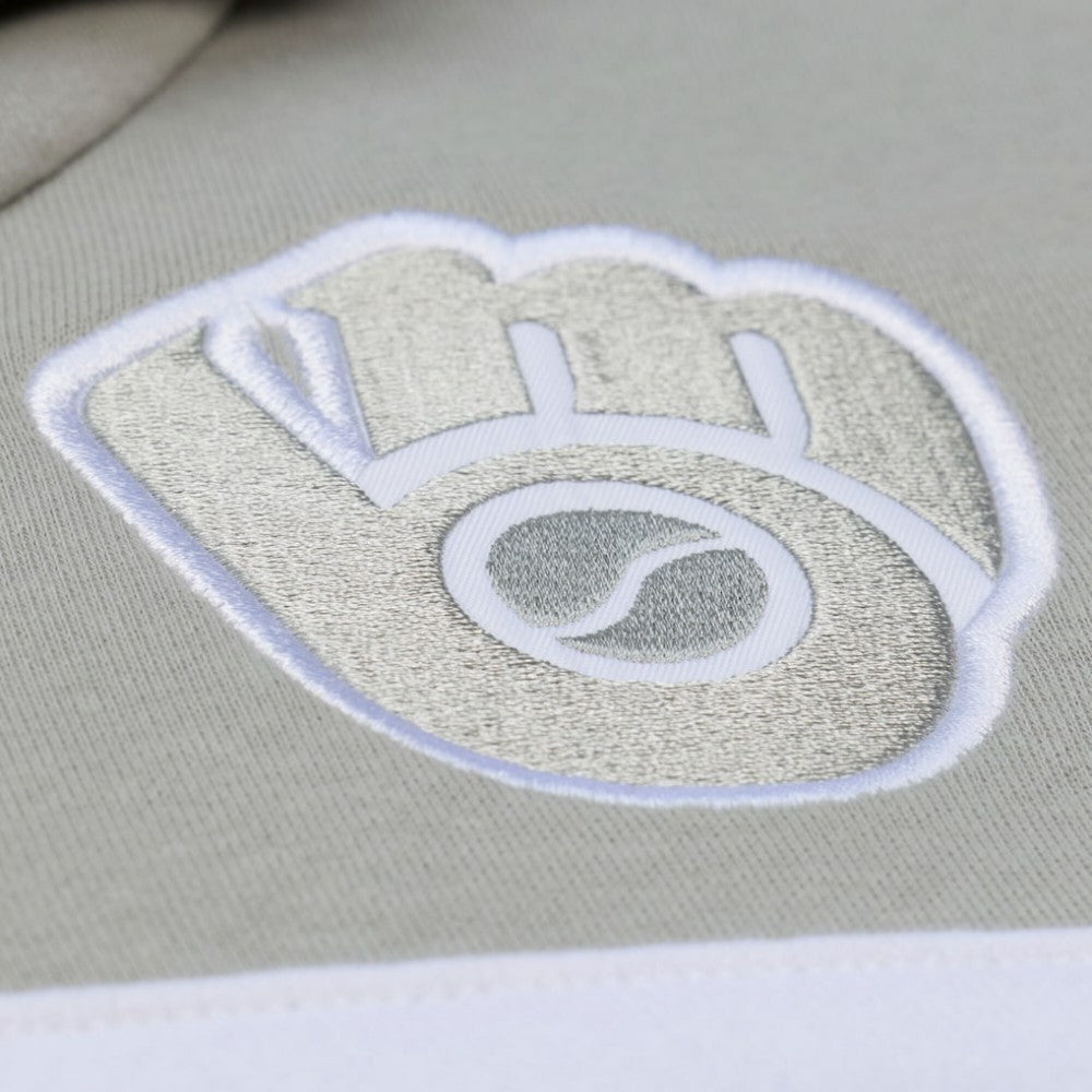 MLB Milwaukee Brewers Mitchell & Ness Cooperstown Collection Thunderstorm Head Coach Hoodie