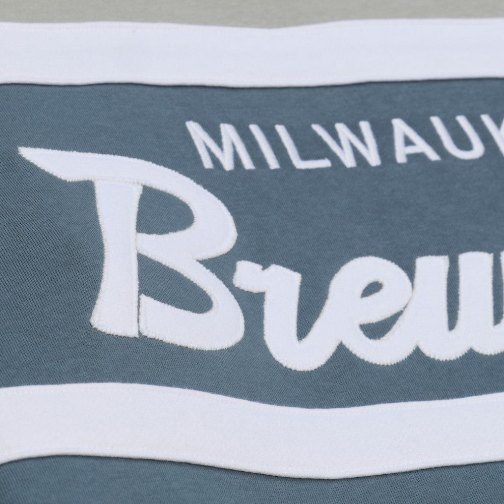 MLB Milwaukee Brewers Mitchell & Ness Cooperstown Collection Thunderstorm Head Coach Hoodie