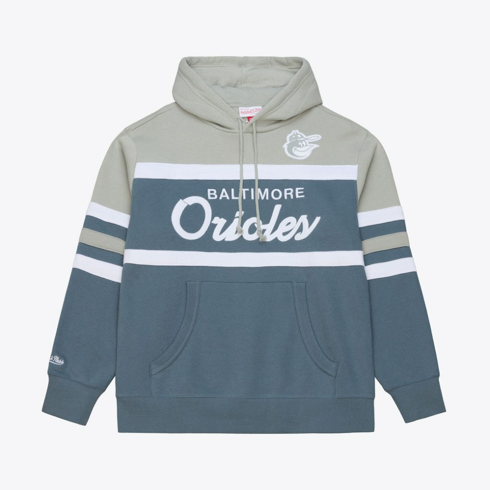MLB Baltimore Orioles Mitchell & Ness Cooperstown Collection Thunderstorm Head Coach Hoodie