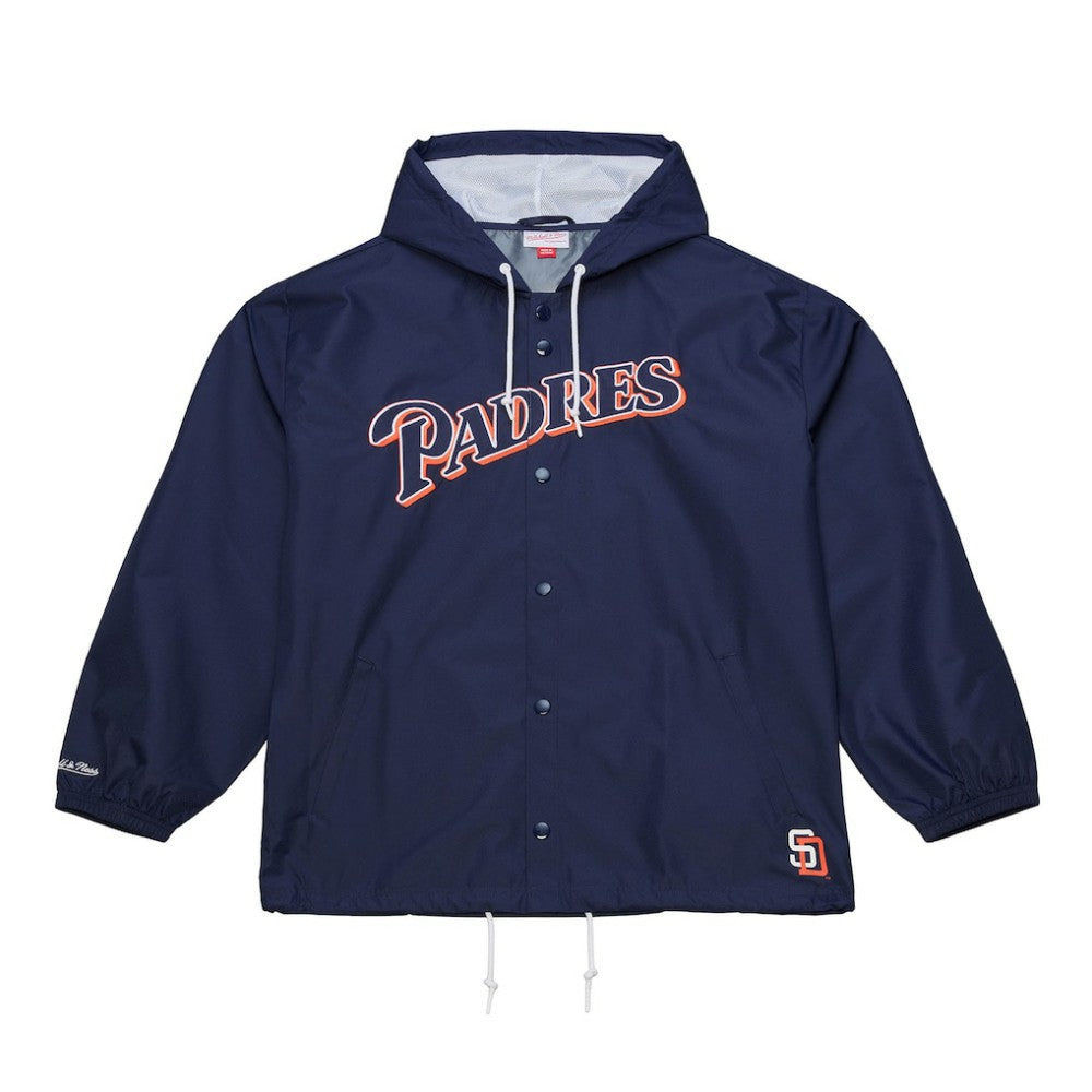 MLB San Diego Padres Mitchell & Ness Full-Snap Hooded Coaches Jacket