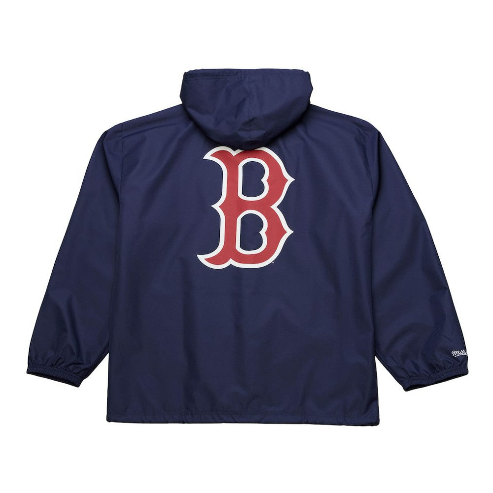 MLB Boston Red Sox Mitchell & Ness Full-Snap Hooded Coaches Jacket