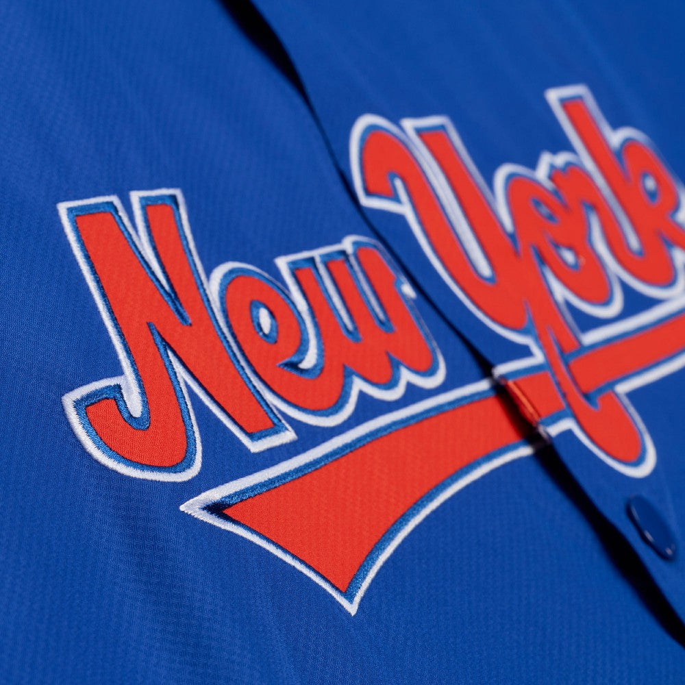 MLB New York Mets Mitchell & Ness Full-Snap Hooded Coaches Jacket