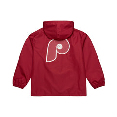 MLB Philadelphia Phillies Mitchell & Ness Full-Snap Hooded Coaches Jacket