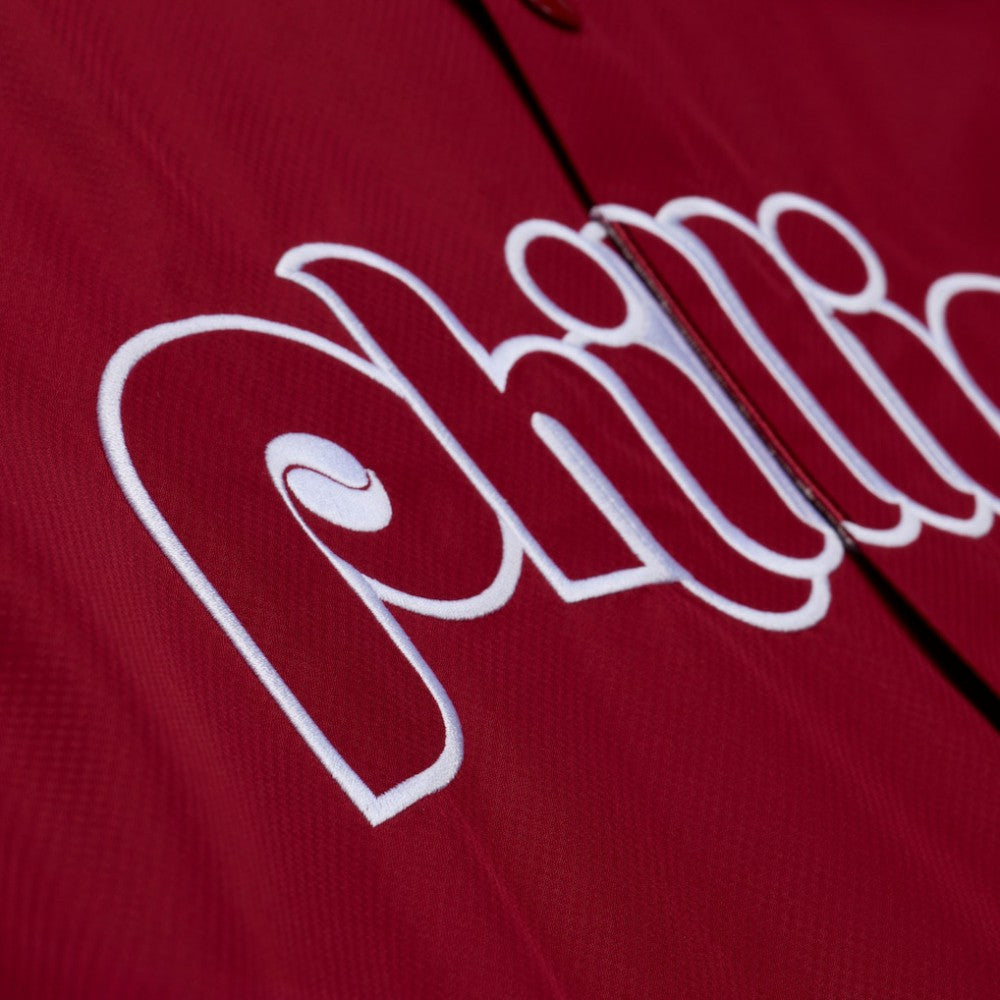 MLB Philadelphia Phillies Mitchell & Ness Full-Snap Hooded Coaches Jacket
