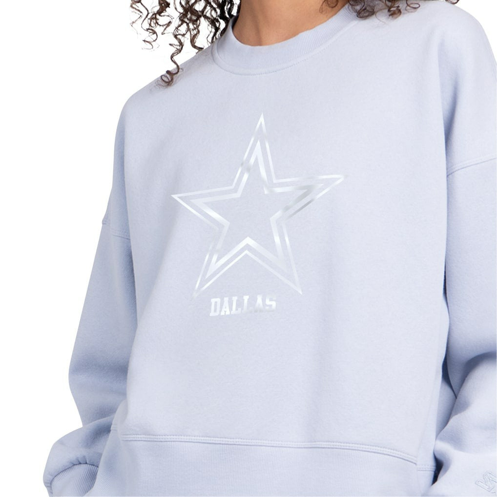 Starter Women's Travel Pastels Boxy Fleece Sweatshirt - Dallas Cowboys