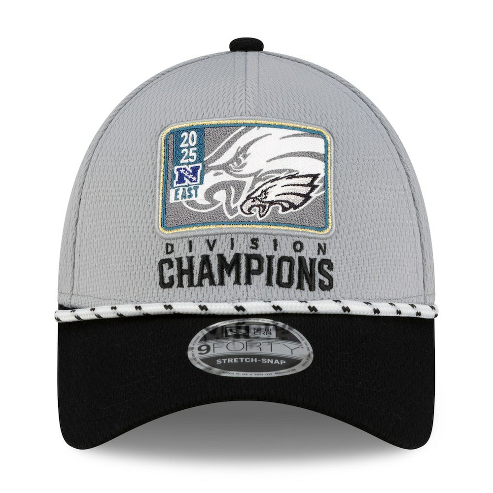 2025 NFC East Division Champions Locker Room Trophy Collection 9FORTY Adjustable Hat - Philadelphia Eagles