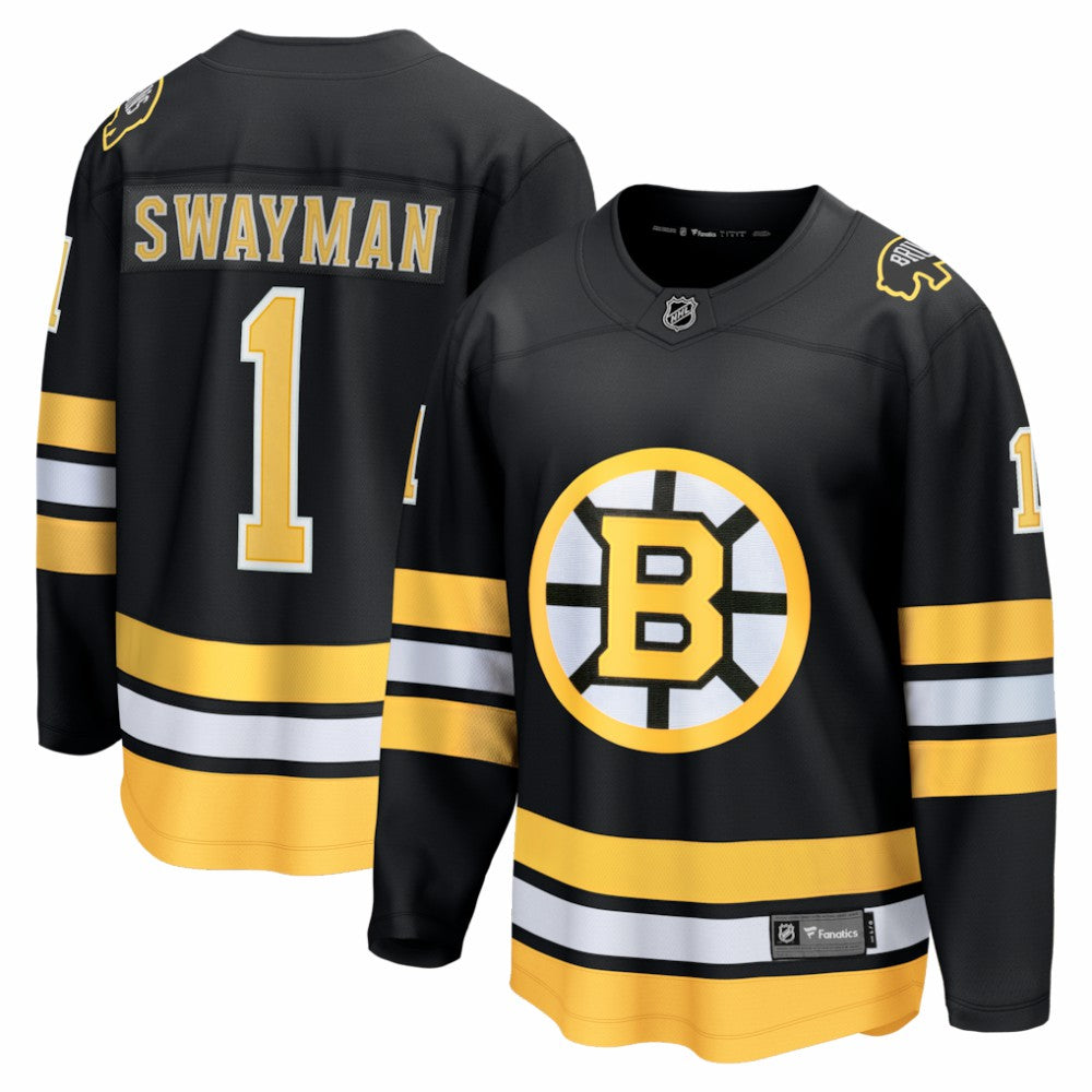 NHL Black Jeremy Swayman Boston Bruins Fanatics Home Breakaway Jersey