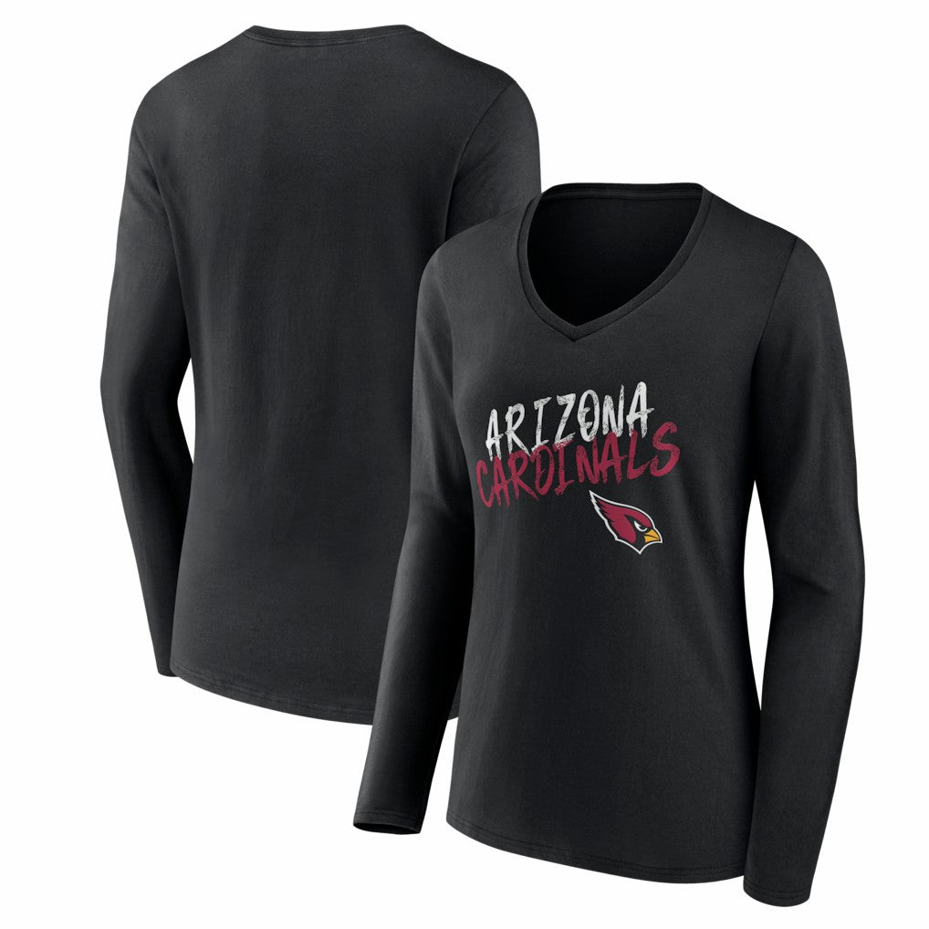 Women's Hustle Long Sleeve V-Neck T-Shirt - Arizona Cardinals