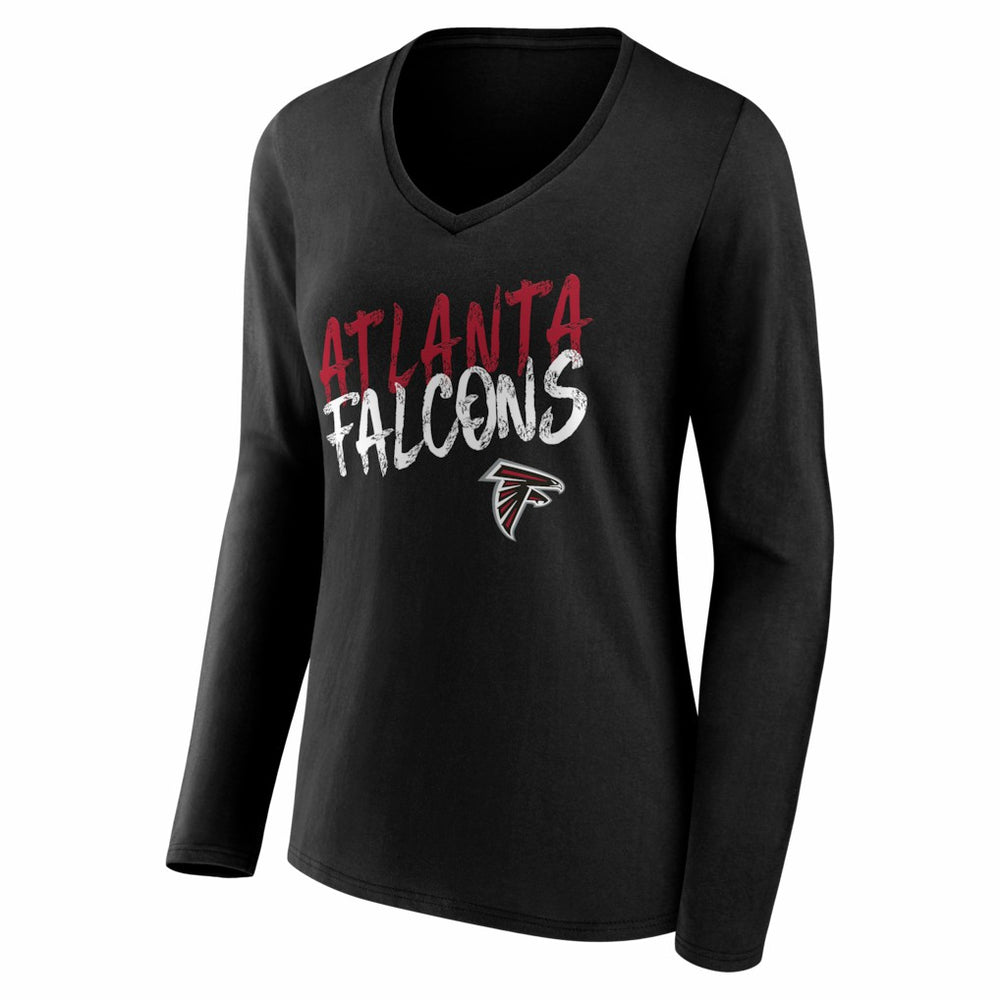 Women's Hustle Long Sleeve V-Neck T-Shirt - Atlanta Falcons