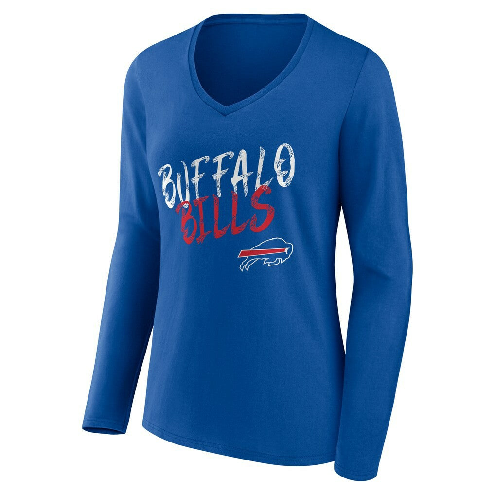 Women's Hustle Long Sleeve V-Neck T-Shirt - Buffalo Bills